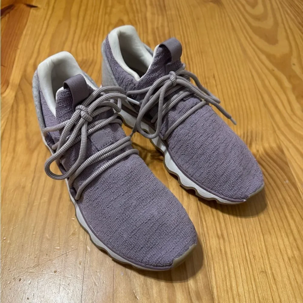 Sorel Kinetic Lace Purple Gray Knit Fabric Women's Sneakers size 9 NL3227-553